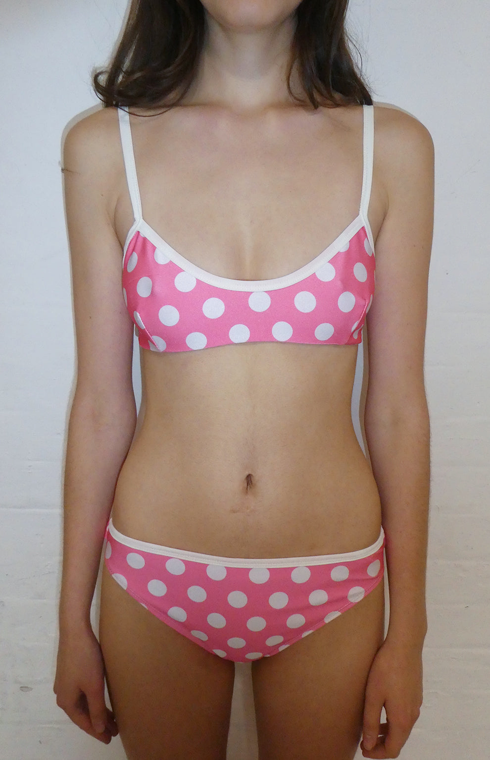 ray pink polka dot bikini