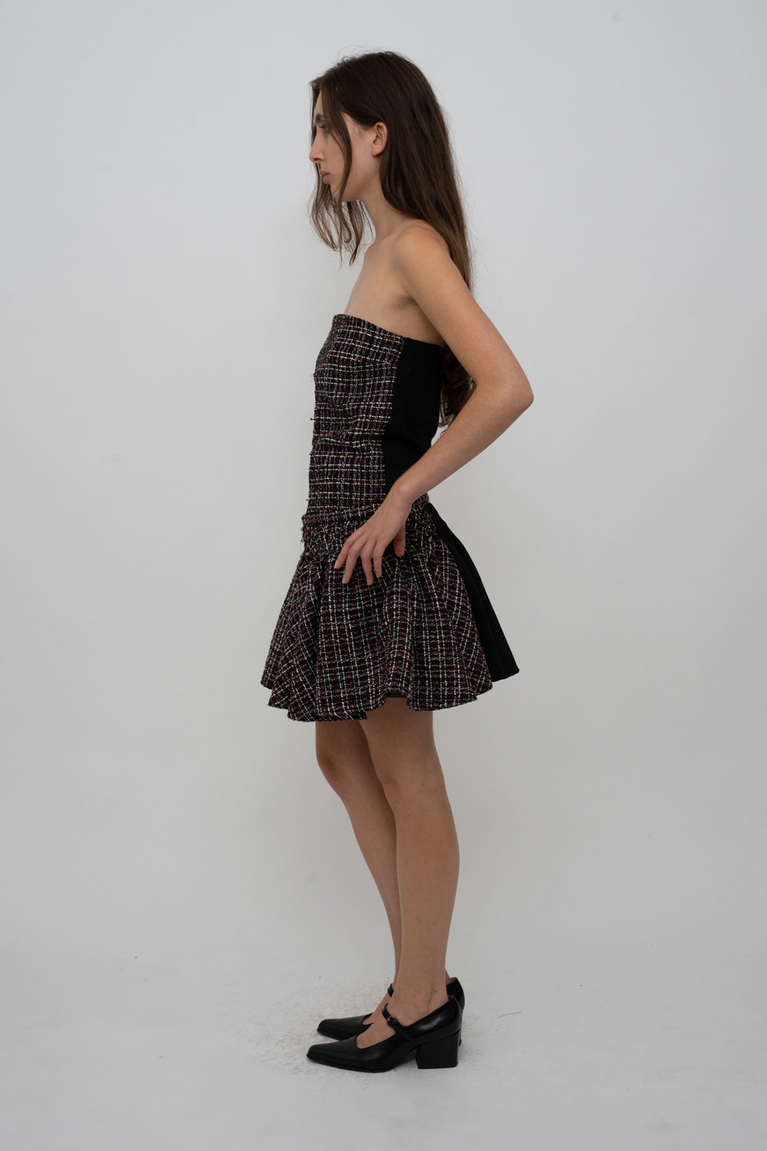 Tangerine Dress - purple tweed