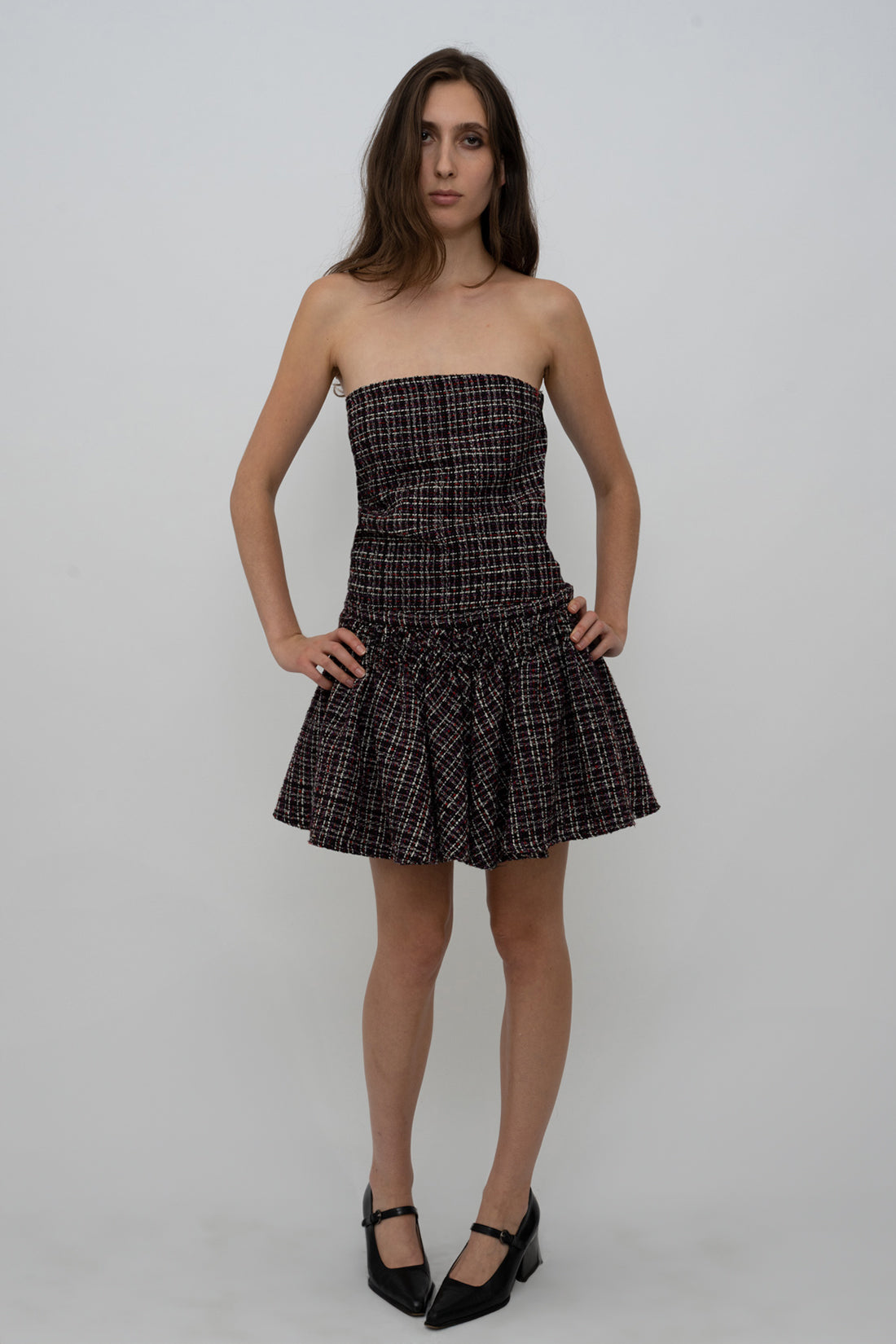 Tangerine Dress - purple tweed